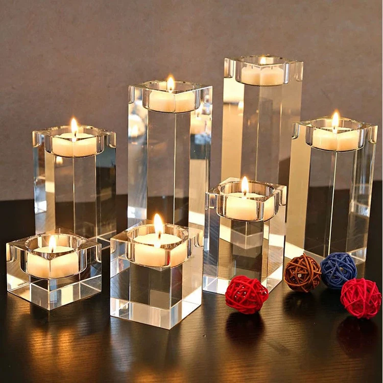 wholesale multi-color crystal lotus Buddha candle holders / paper weight from 6cm to 14cm diameter factory