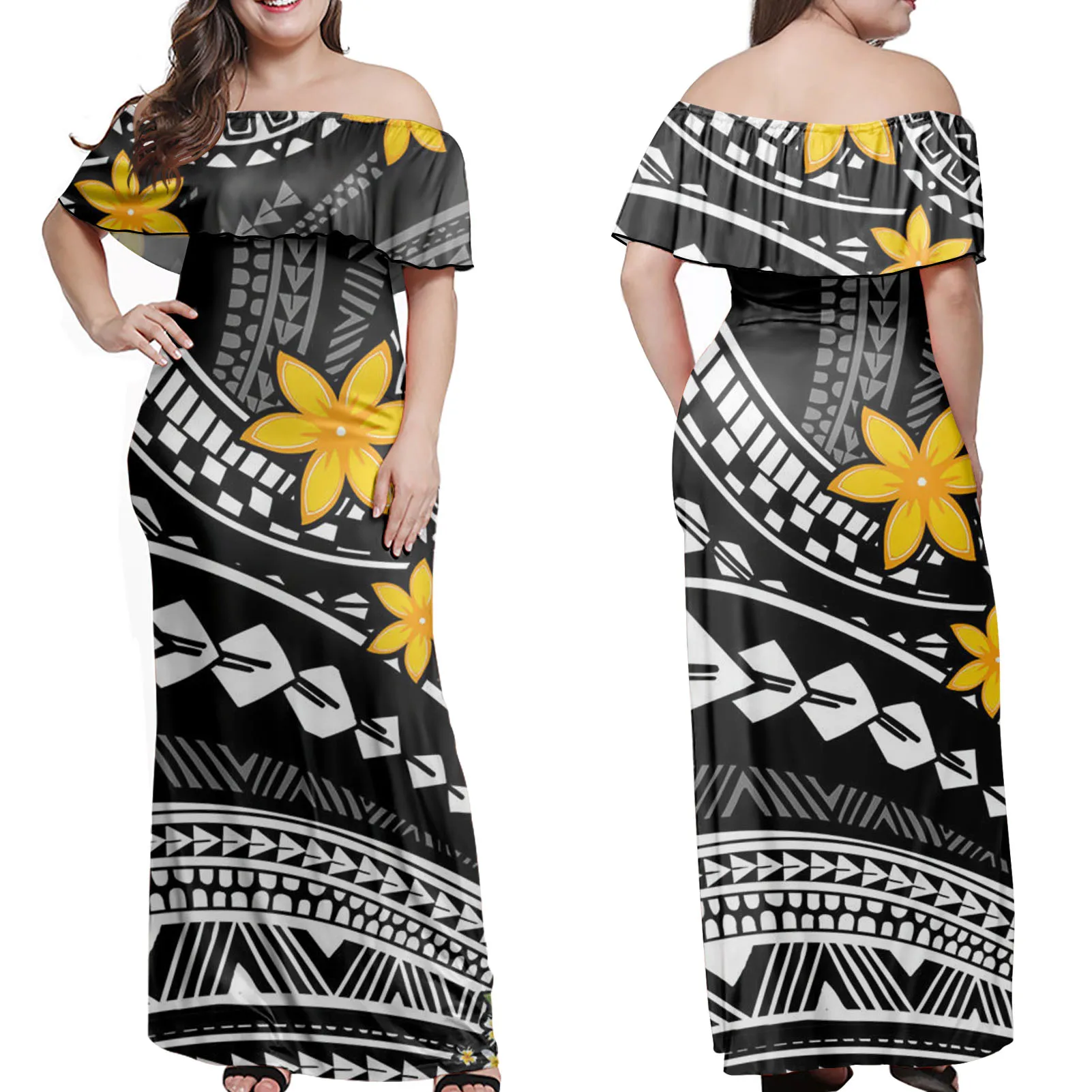 

Plus ize Tonga Dress,1 Bag