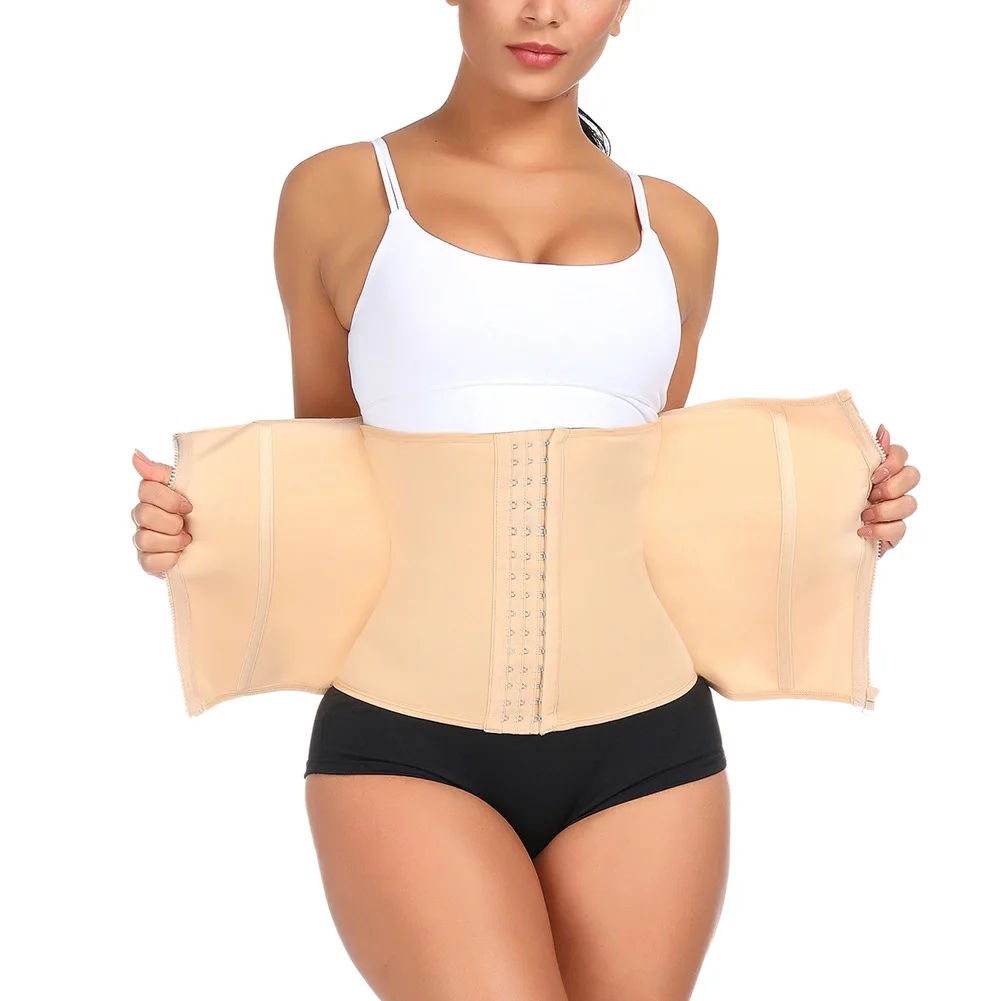 Lady Plus Size Corset Slimming Girdles Waist Trainer With Zipper /& Hooks 4 Boned
