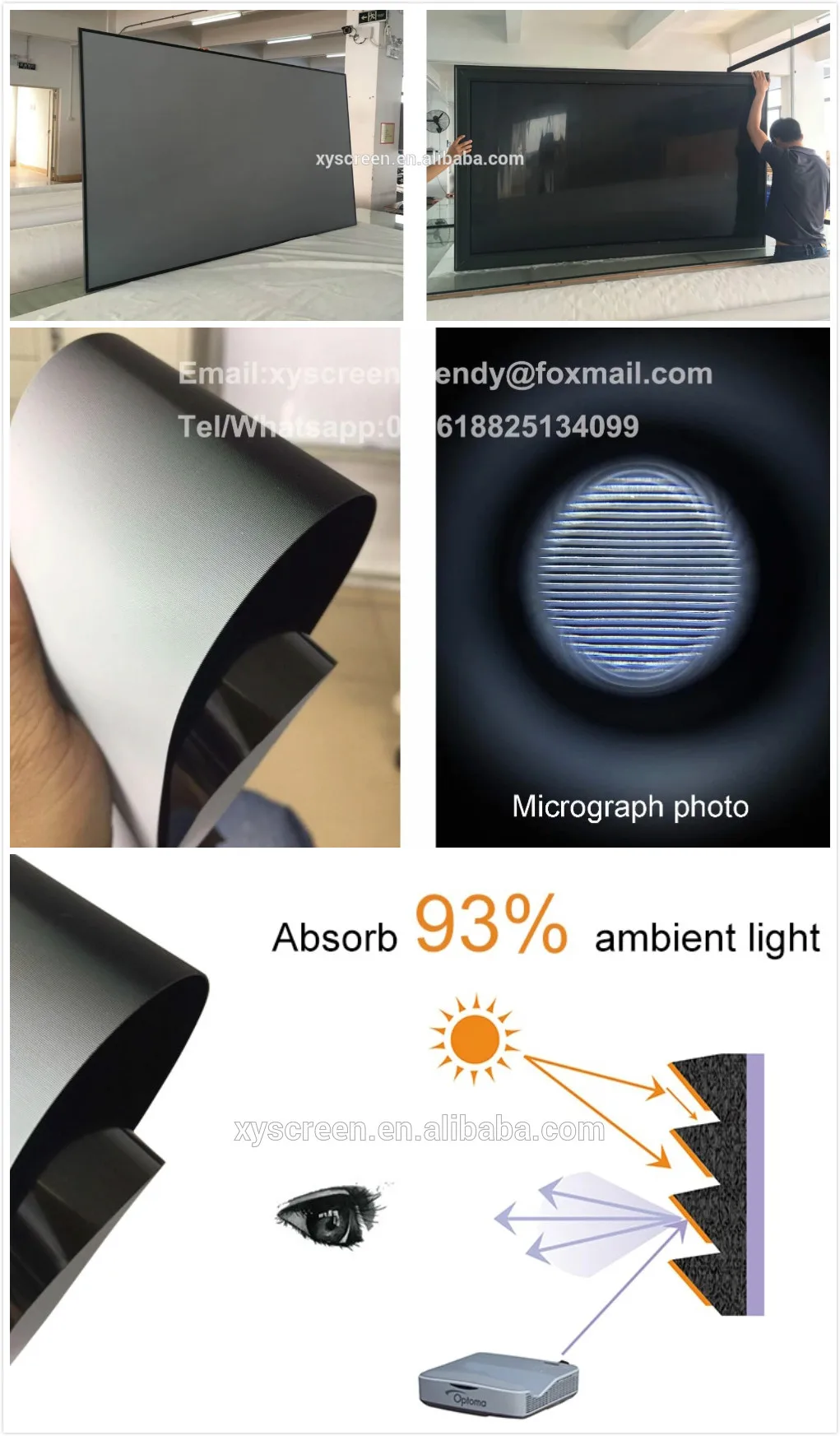 xyscreen,pet crystal,alr ust screen,zhk100b pet crystal,ambient light rejecting screen,rise up floor,vava projector 