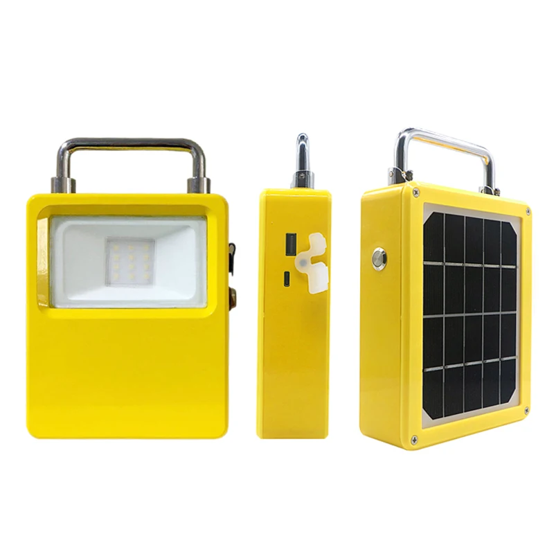 10W rechargeable portable solar led flood light  Indoor Security  for Home Tents Camping
