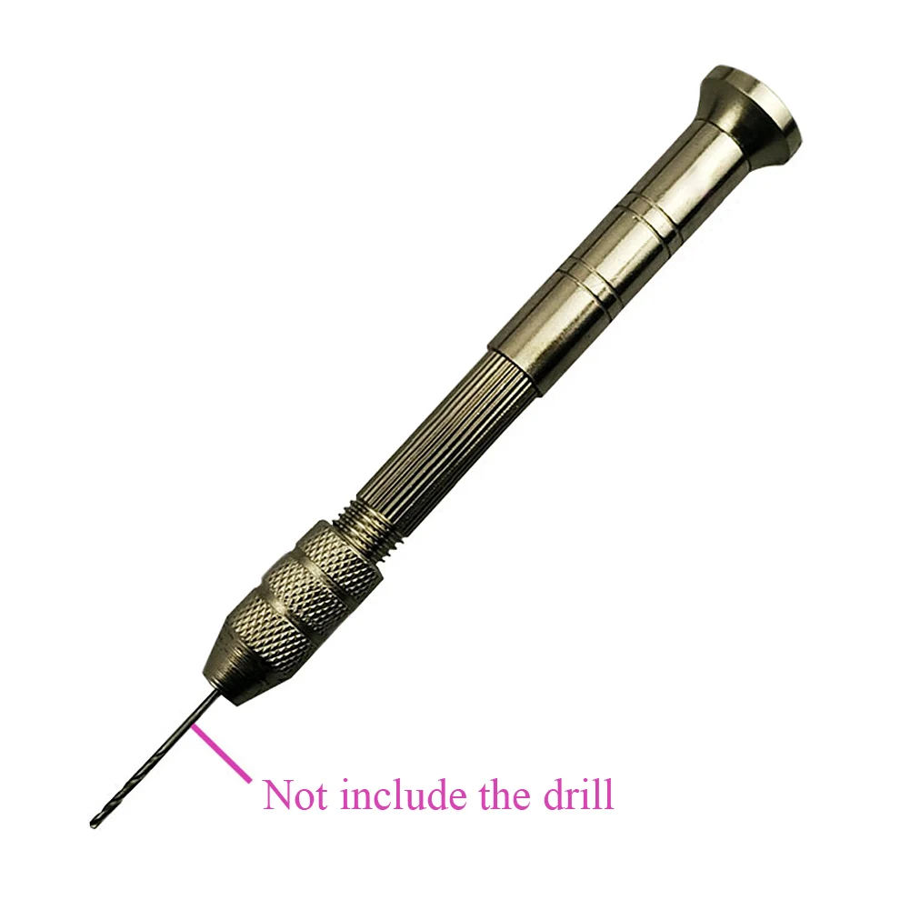 LOVIVER Semi-Automatic Mini Manual Hand Drill Chuck Twsit 20 Drill Bit 0.3-1.6mm 