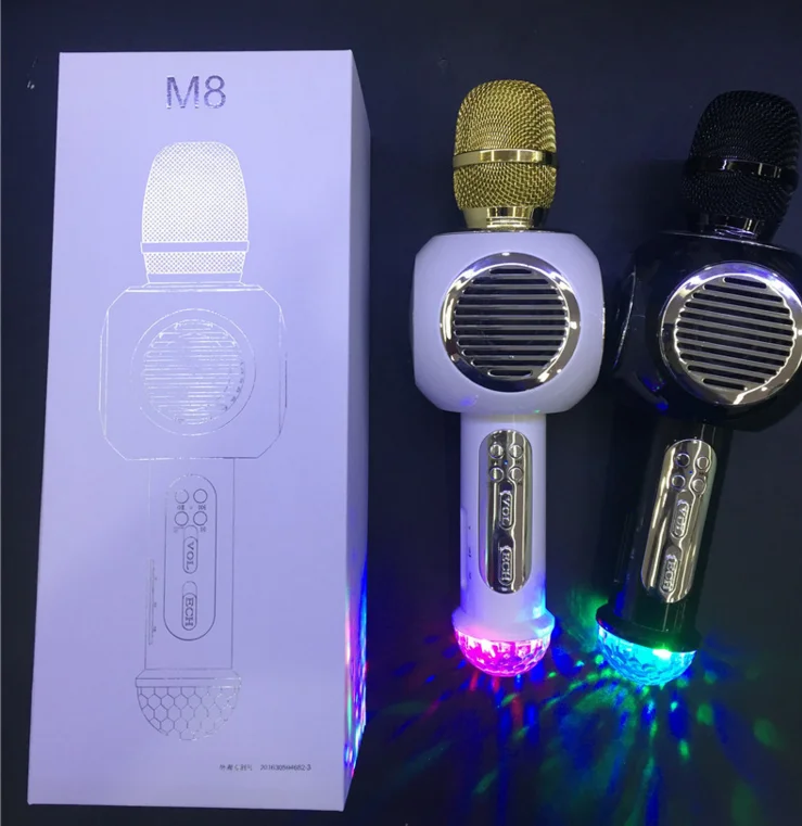 New Arrival M8 Karaoke Wireless Microphone Portable Bt Handheld