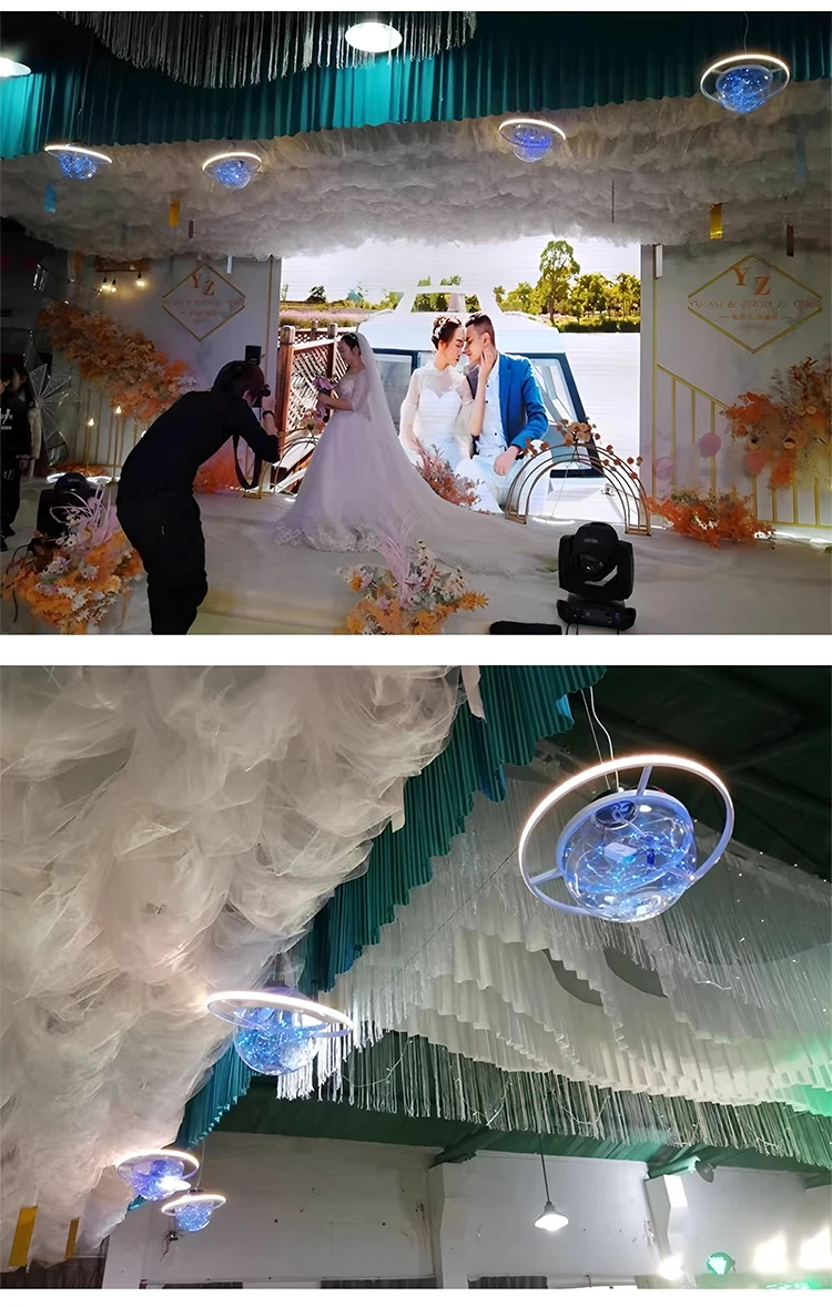 product planet shaped wedding stage decorative lights restaurant chandelier photo area starry sky ball middle sized wedding props-8