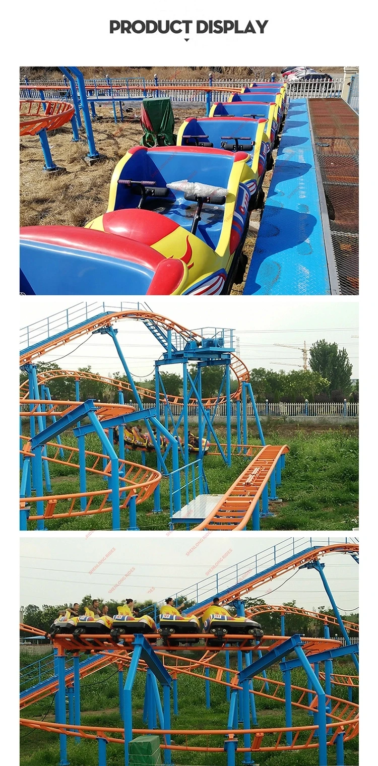 Extreme Thrilling Adult Game Large Roller Coaster Spin Track Car for sale