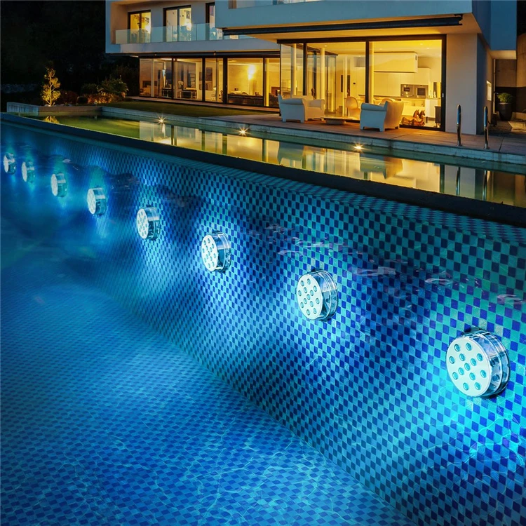 Hot Tub Lights Pool  Underwater Bath Spa Waterproof Pond Lights with 13 LED Beads Bright Submersible LED Lights