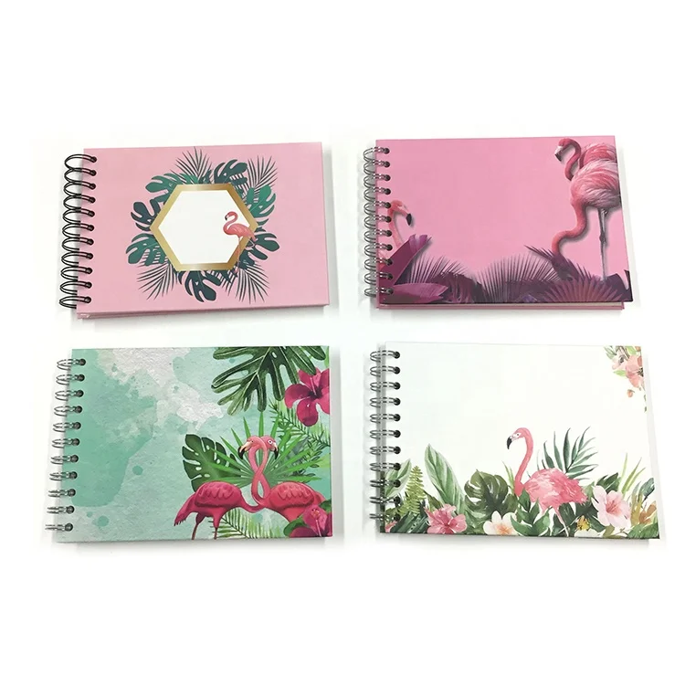 product-Dezheng-Low MOQ Custom Print Flamingo Design Hardcover Spiral Photo Album for Polaroid-img