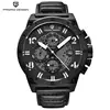 Pagani design 2693 world China man quartz watch excel Genuine Leather band 3 dials Multi function Minimalist Casual watch set
