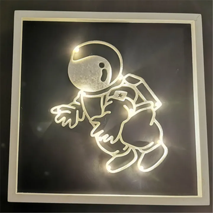 Non-Woven Fabrics With Spaceman Frame Light Decoration Led Lights