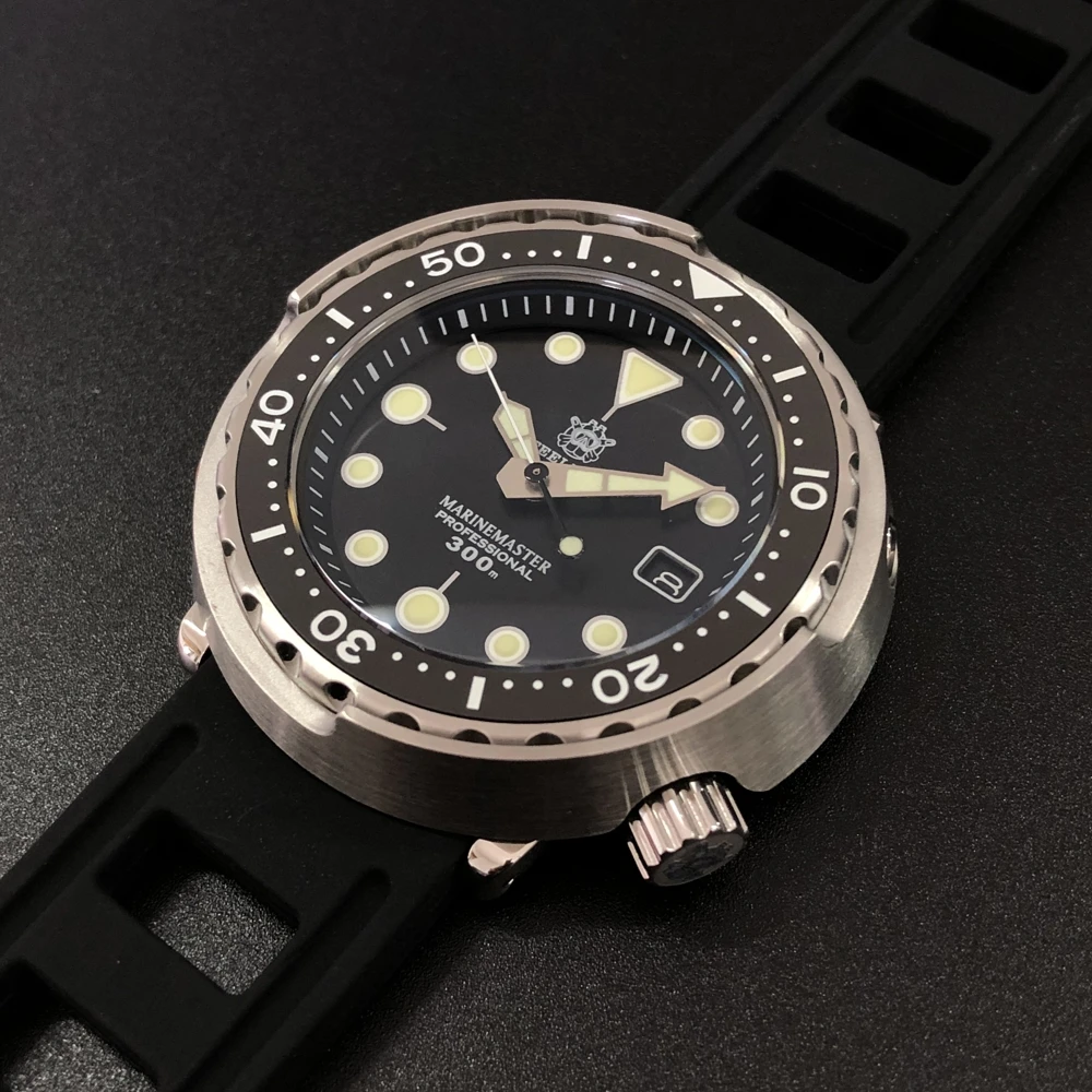 In Stock Sd1975 Steeldive Brand Stainless Steel Ceramic Bezel Black