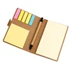 Customized environmentally friendly kraft paper notebook with pen notes sticky post combination can be customized Logo