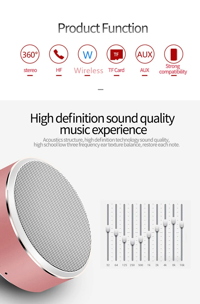 Enjoy Music Indoor Outdoor Mini Portable BT Wireless Speaker BOX Real Sound Audio Loudspeaker Rechargeable TF Card Audio Player - ANKUX.COM