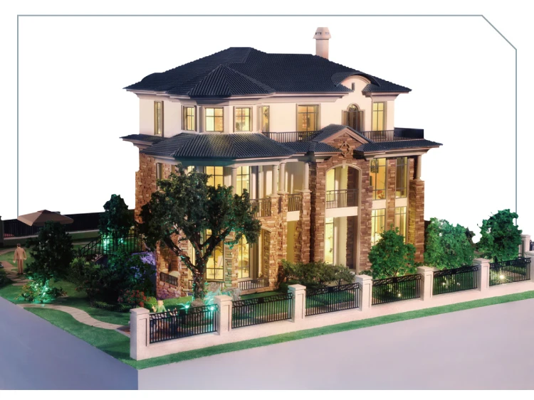 3D Plastic House Construction Kit European Villa model 