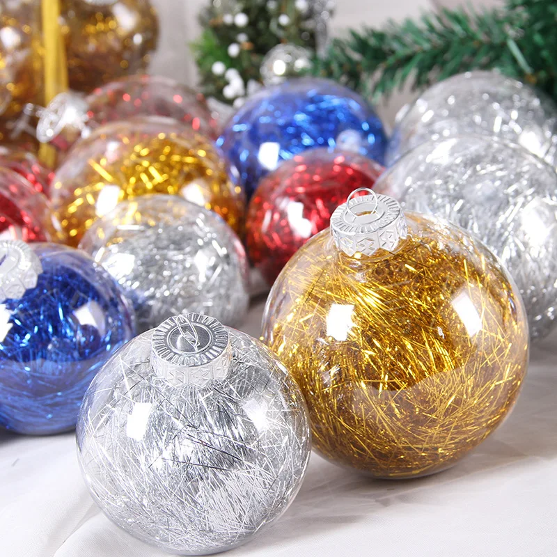 Best Selling Clear Plastic Baubles Christmas Transparent Globe
