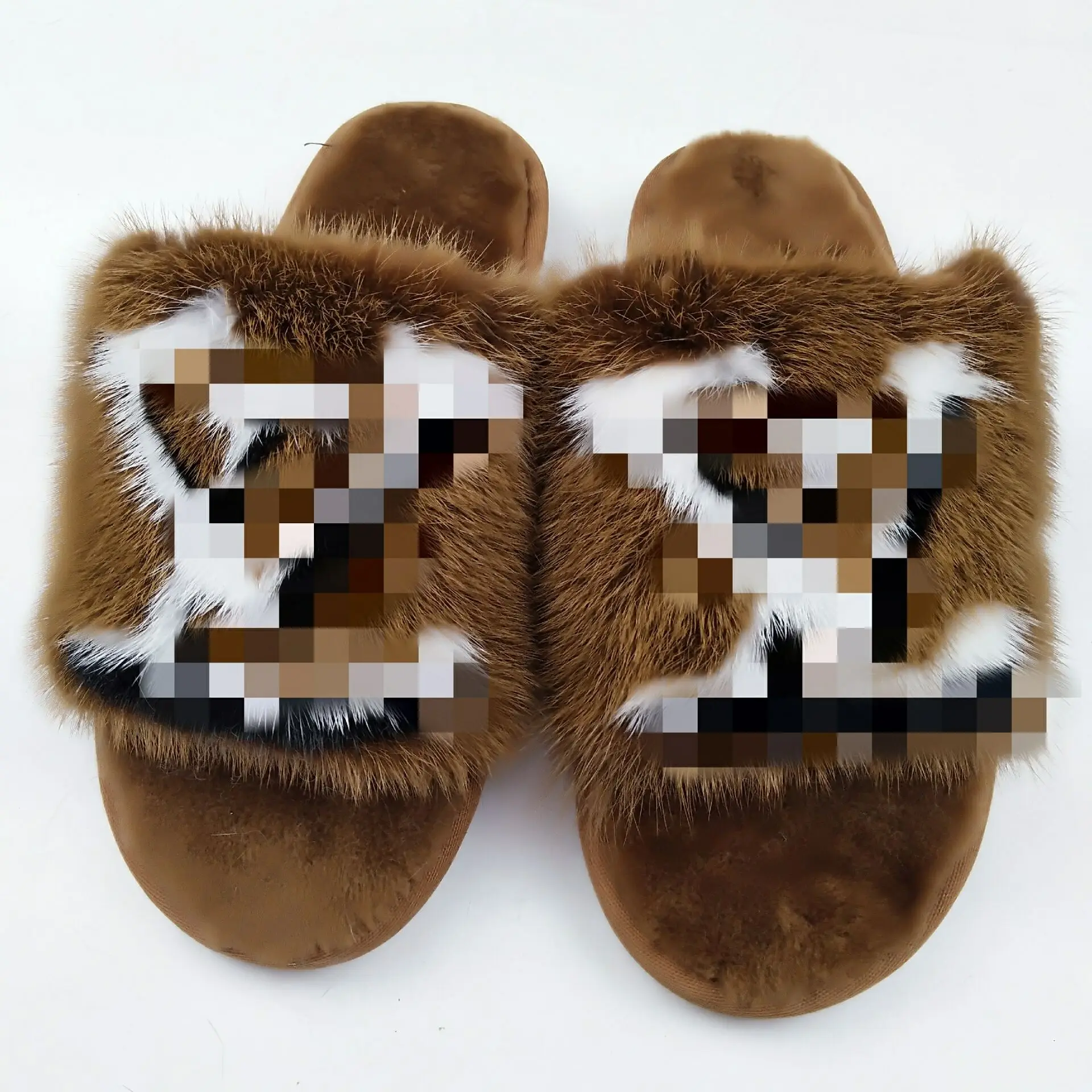 

Winter Warm Sheepskin Slippers Open Toe Wholesale Fashion And Comfortable Indoor And Outdoor Mink Slippers, Black,grey,pink,brown or customized color