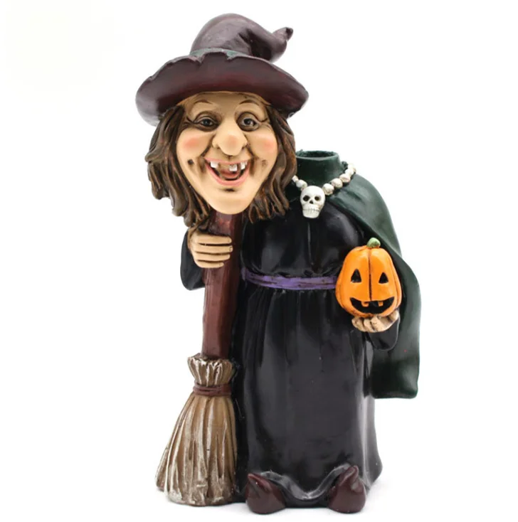 Halloween Resin Witch Figurine Gift For Table Decoration - Buy ...