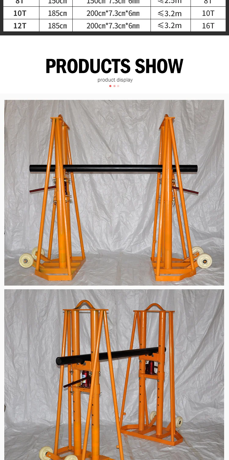 512ton Triangle Cable Payout Hydraulic Cable Reel Elevators Wire Reel