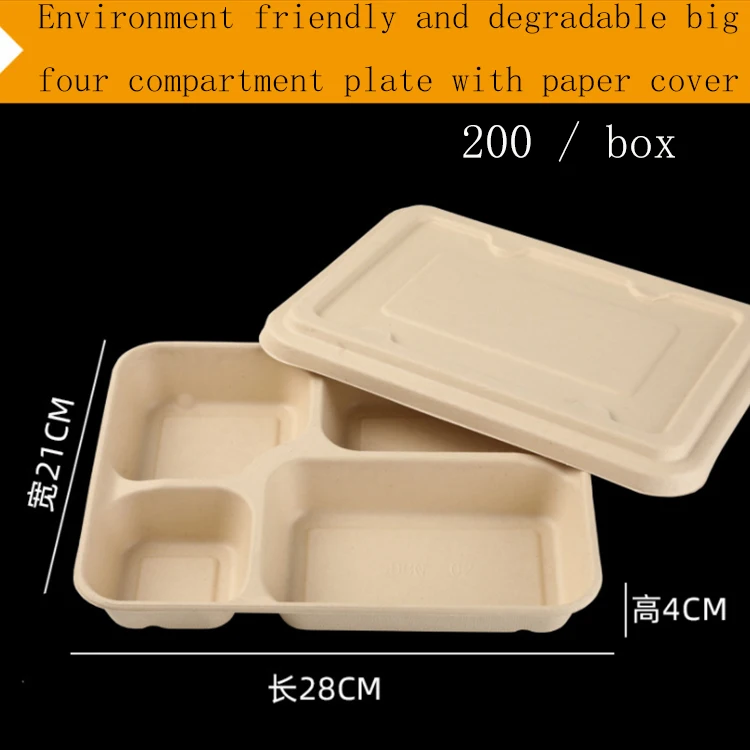 Biodegradable Take Away Disposable Catering Bento Lunch Box 5