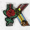 Handmade Sequin Rhinestone Beaded Letter Embroidery Patch for Heat Transfer