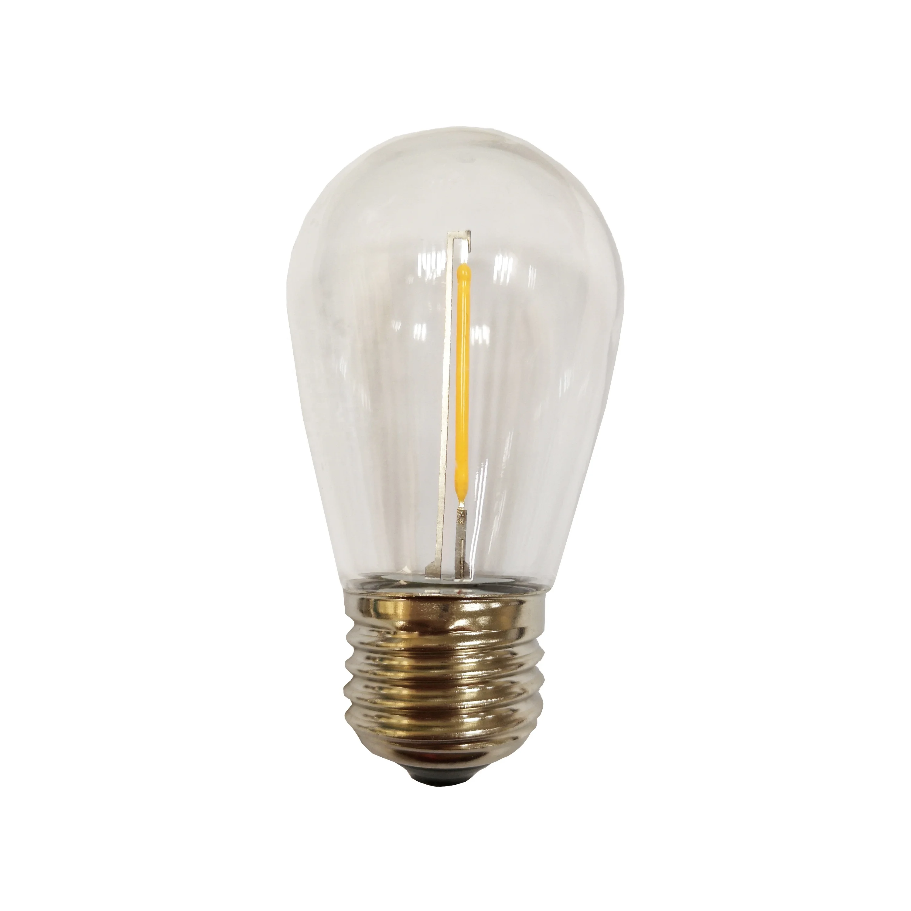 Warm white 1W led filament s14 shatterproof light bulb