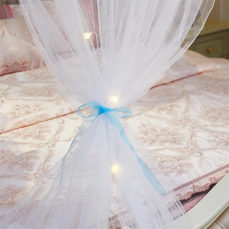 High Quality Elegant Romantic Round White Princess 3 Door Breathable Hanging Celling Circular Mosquito Net