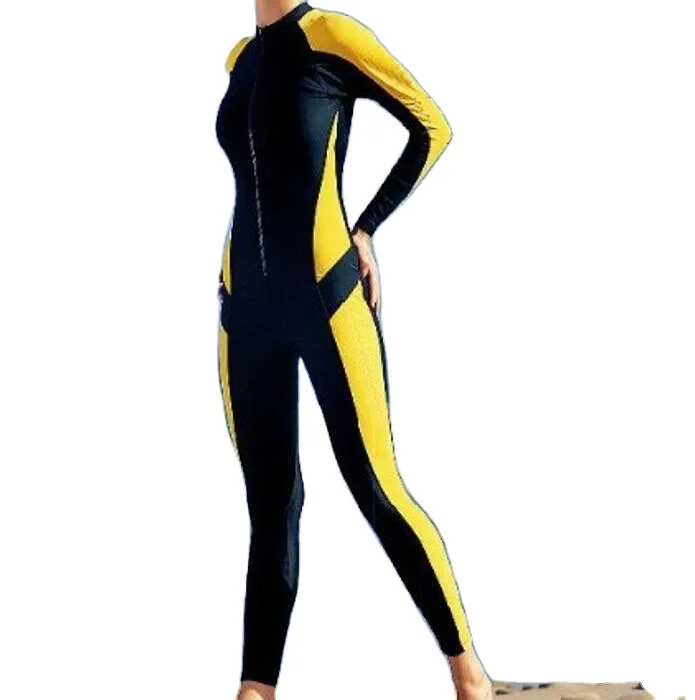 Combinaison En Lycra Pour Femme À Manches  Longues,Anti-uv,Personnalisée,Jaune,Upf50 + Manches  Longues,Bras,Jambes,Léger,Protection Contre Les Éruptions Cutanées,Combinaison  Complète - Buy Surf Natation Plongée Sous-marine-plongée Beachwear De  Plongée 
