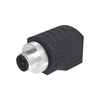 Waterproof shielding internet RJ45 female to M12 male d code 4p adapter connector with molded type