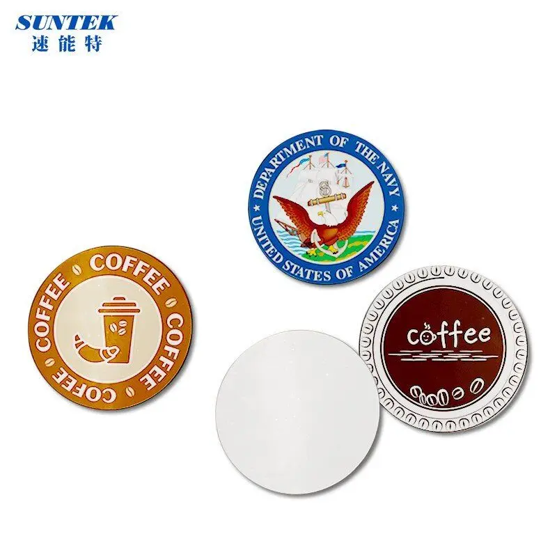 MDF Round Circle Sublimation Name Badge with Pin Heat Press Gift 410021 