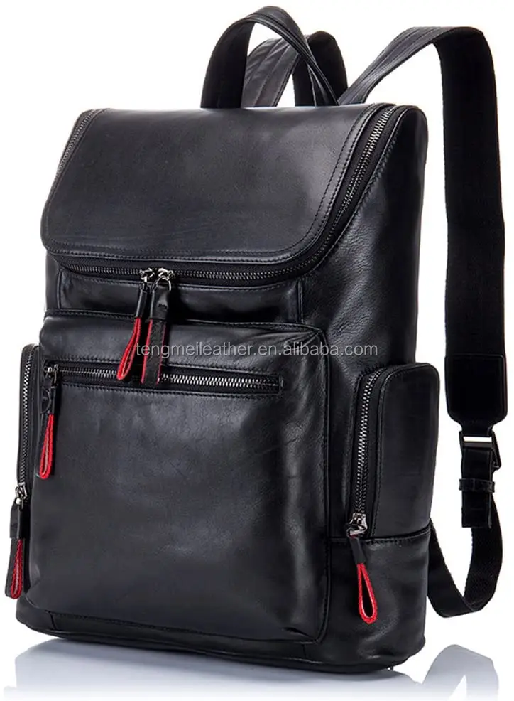 Black Crocodile Backpack Men Genuine Leather Laptop Backpack Fashion