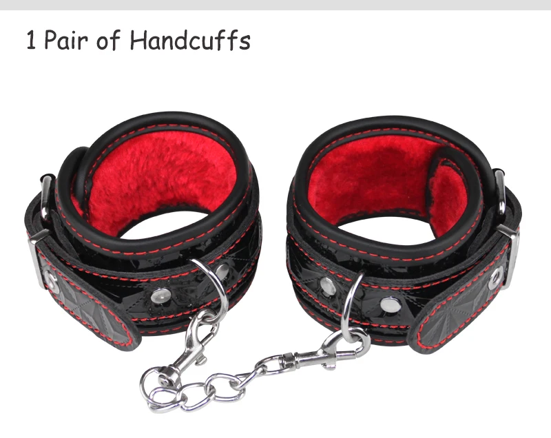 10PCS BDSM Bondage Set Handcuff Ankle Cuffs Kit Slave Restraints Games Flirting Sex Toys For Adults Couples Erotic Accessories
