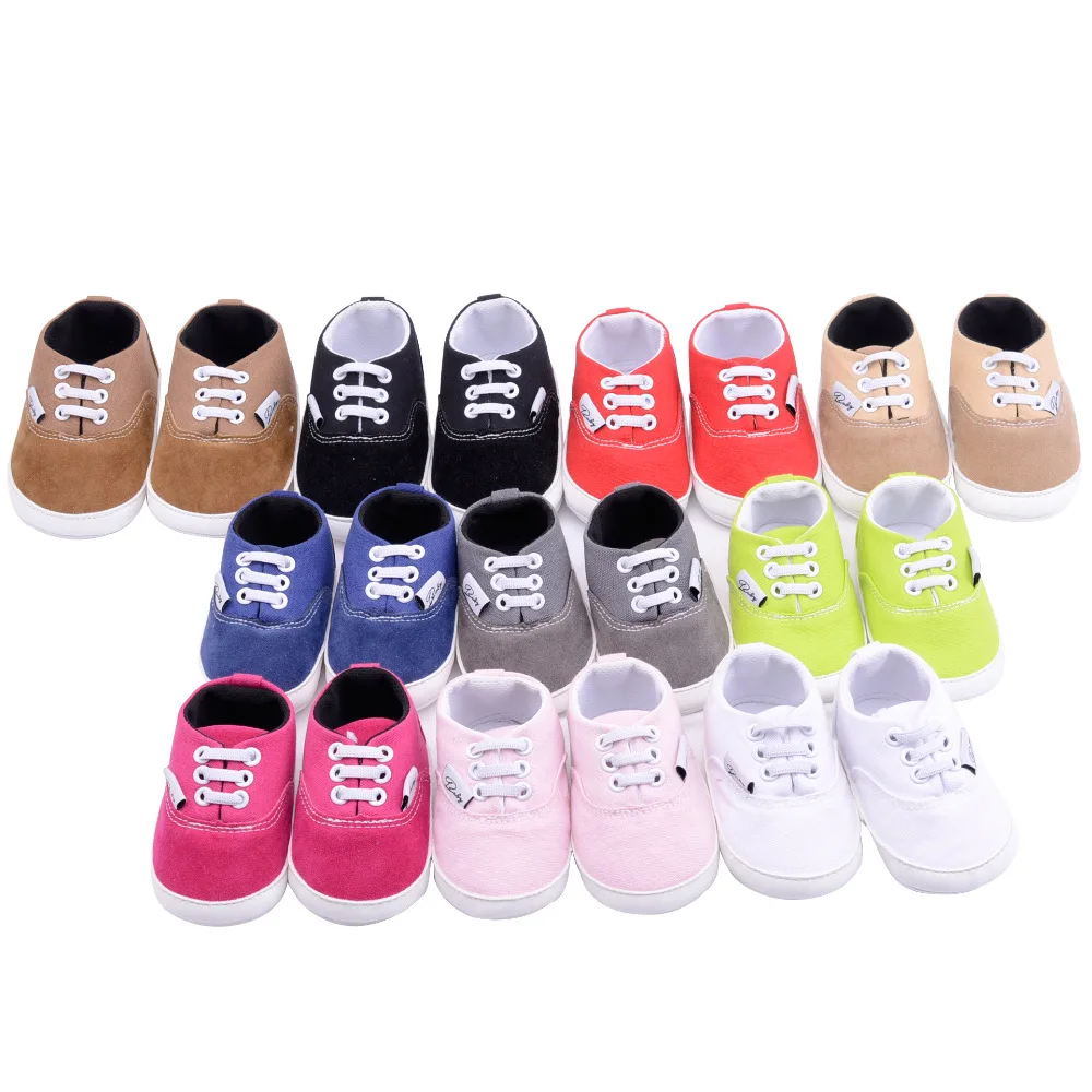 0-12M Baby Infant Kid Boy Girl Soft Sole Crib Toddler Spring Autumn Baby Canvas Shoe