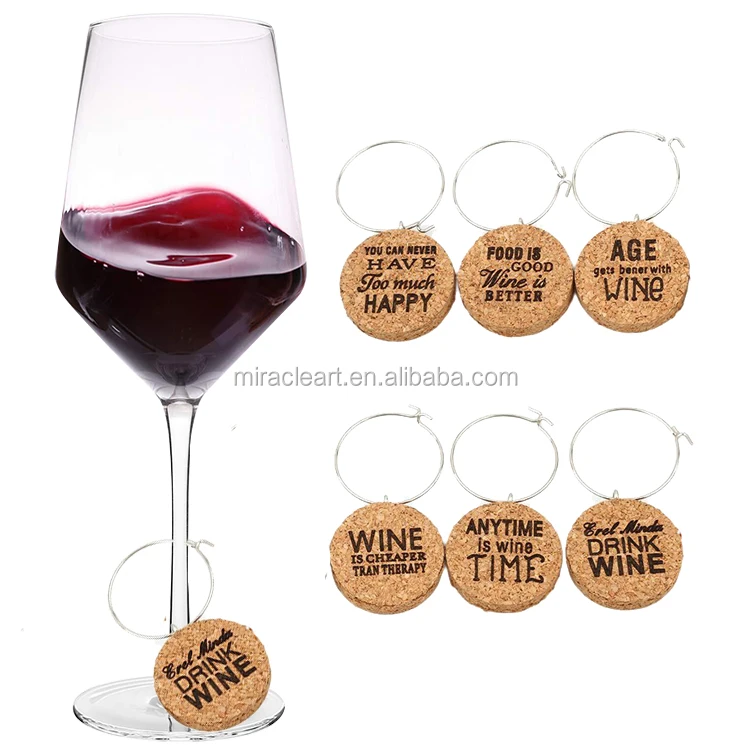 Trade Assurance New Arrival Cork Wine Glass Charms