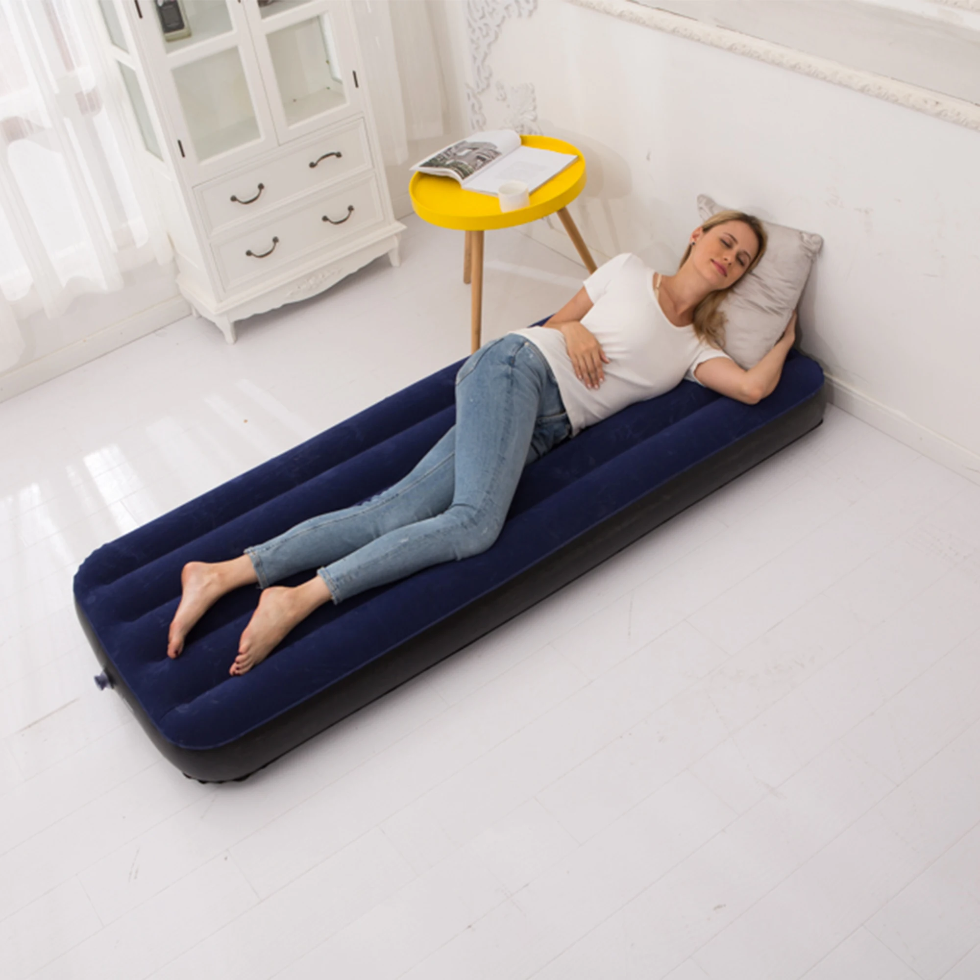 Inflatable Single Bed Outdoor Collapsible Sofa Bed Car Inflatable