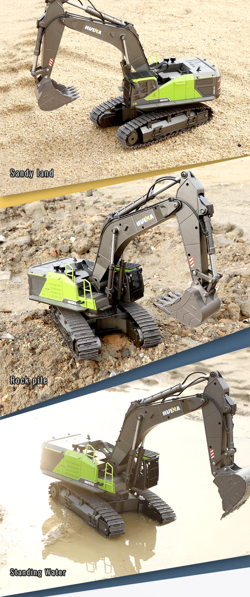 2020 Brand New Huina 1593 1/14 scale 22 Channels 2.4GHz Alloy RC Excavator Toys