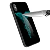 Wholesale Back Cover TPU PC Fashion Luminous Tempered Glass Night Light Cell Phone Case Cover For iPhone X