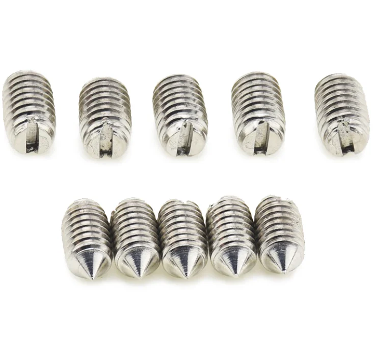 
DIN 553 Slotted set screws with cone point slotted set screws cone point 