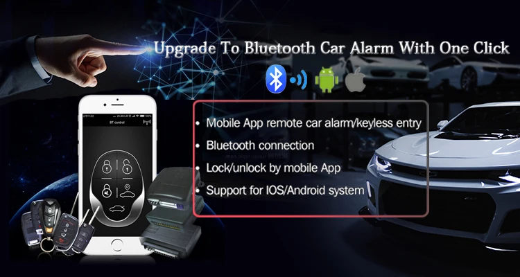 Factory Wholesale Universal 433/315mhz Easy Install Ignition Alarm Car And Keyless Entry