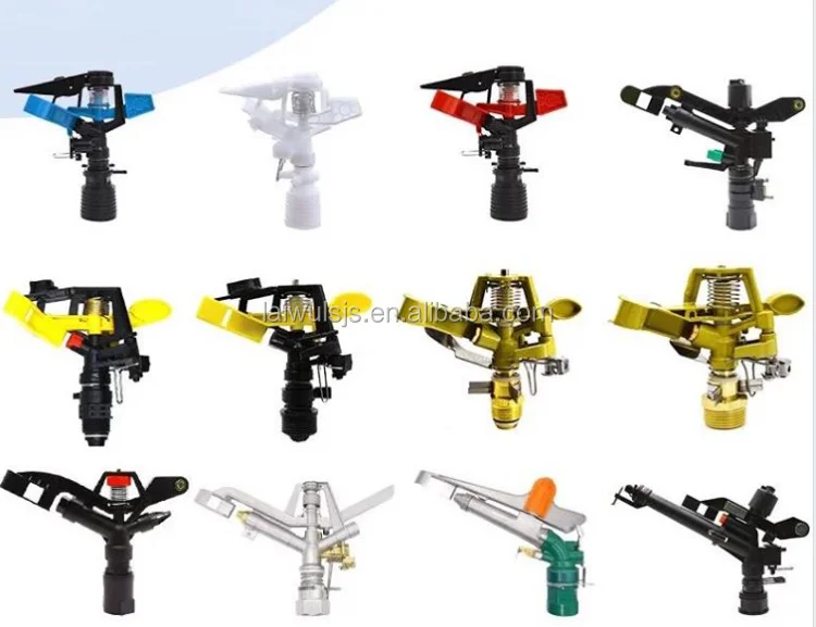 Plastic Sprinklers Rotating Impact Sprinkler Head 3/4" 1" For Lawn/garden Spray Irrigation Buy