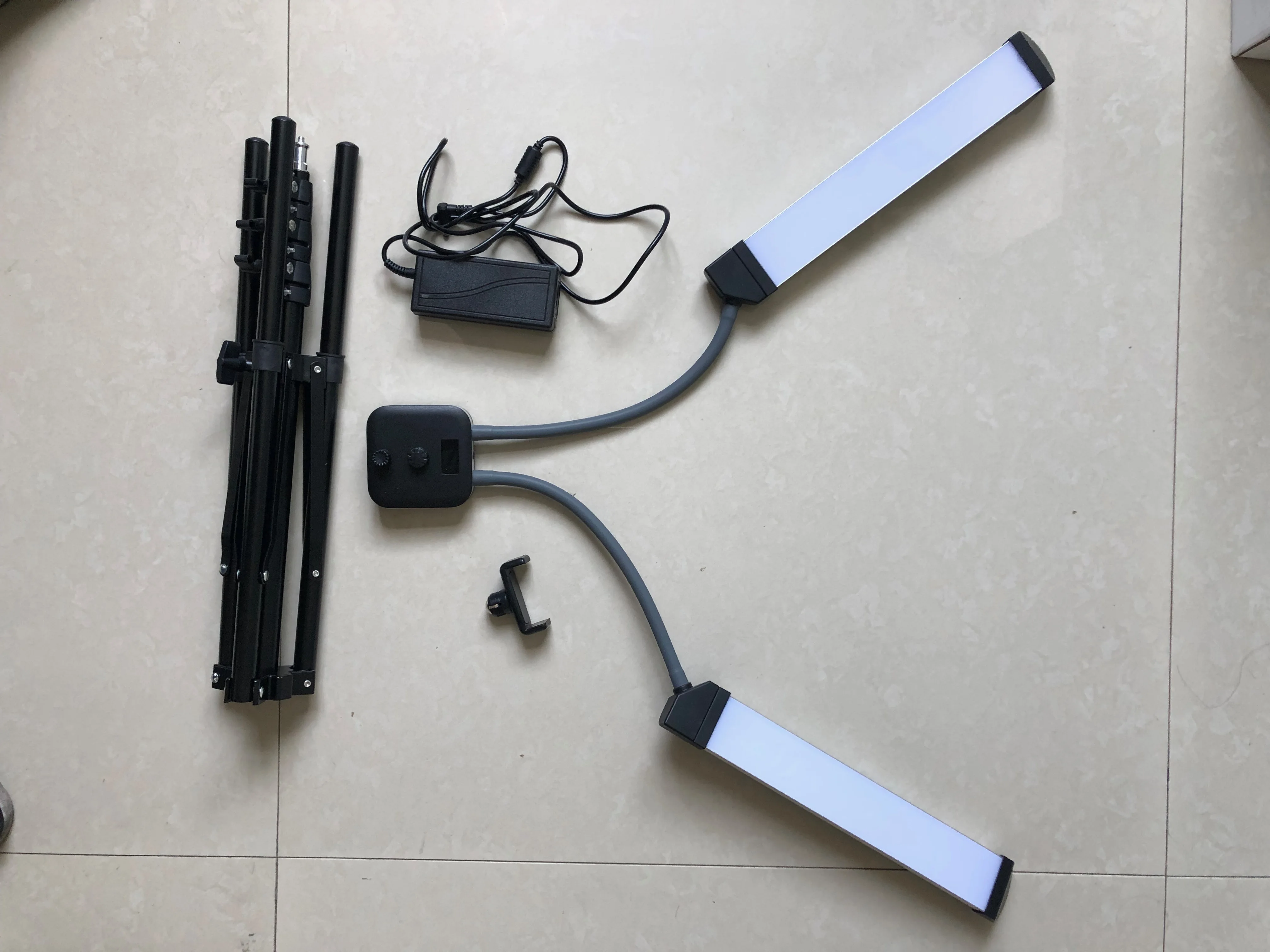 Fill light 40W 3360lm  dimming double-arm fill light led photography studio light lamp with adjustable tripod stand
