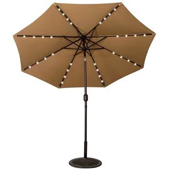 10ft Solar Powered 32 Led Lighted Outdoor Patio Table Umbrella Parasol With Crank And Tilt Buy 10ft Solar Patio Umbrella Outdoor Patio 32 Led Lighted Umbrella 10ft Solar Patio Lighted Parasol Product On