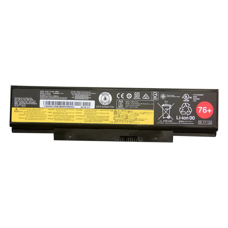 Battpit Batteria per Portatile Lenovo 45N1763 45N1759 45N1761 45N1762 4X50G59217 ThinkPad E550 E555 E560 6 Celle/4400mAh/48Wh