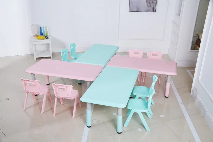 Preschool Kids Table Chair Storage Children Dining Study Desk and Chair Set manufacture