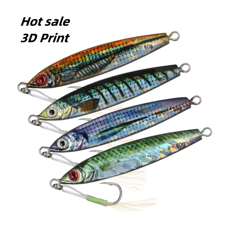 Hot Sale D Print Fishing Lure Metal Jigging Lead Fish Slow Pitch Jigs G G G G Shore