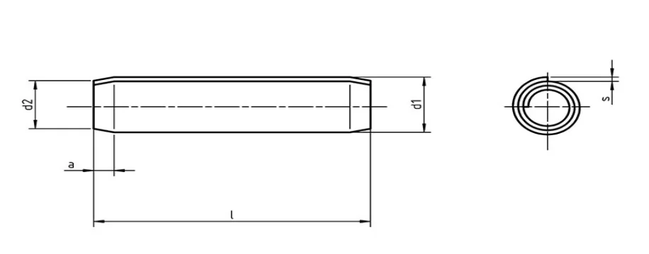 Din7343 Iso8750 Spiral Span Pins Metric Coiled Roll Spring Dowel ...