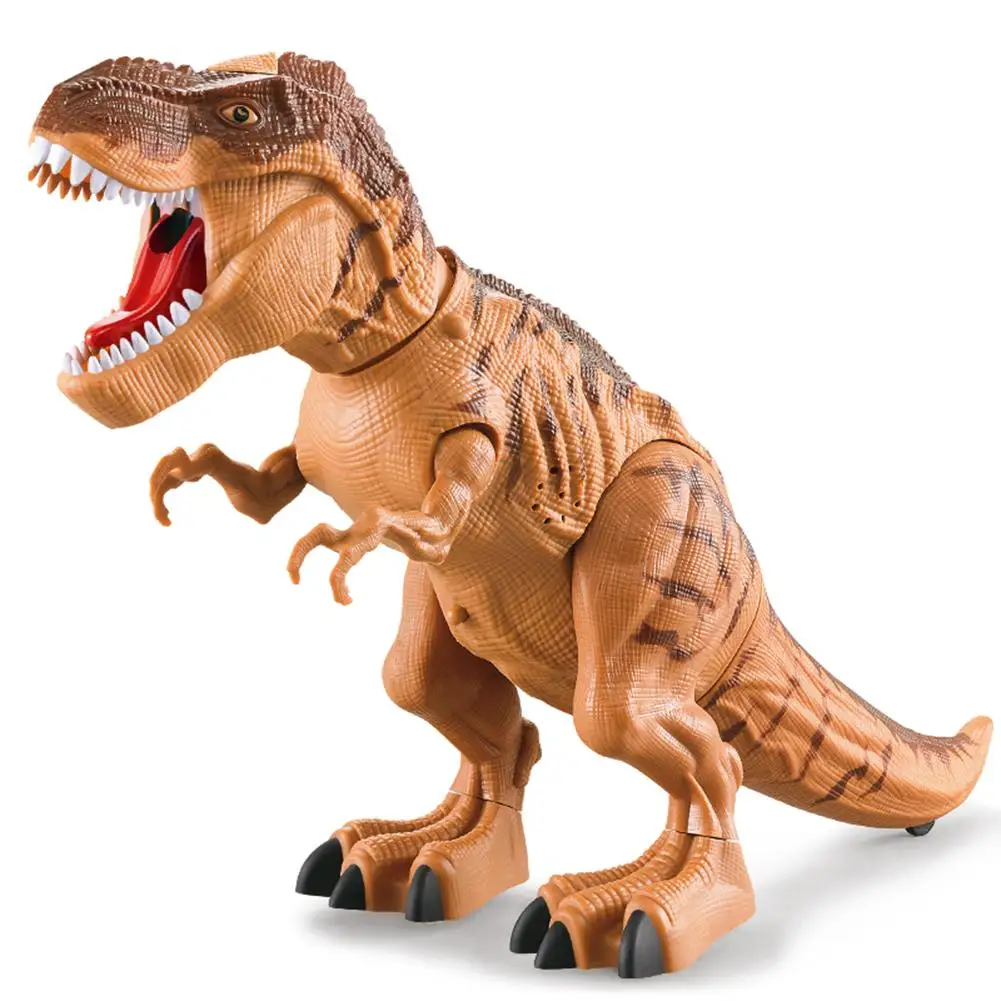 电动步行恐龙玩具火焰喷涂霸王龙轰鸣声音投射龙模型礼品玩具为孩子