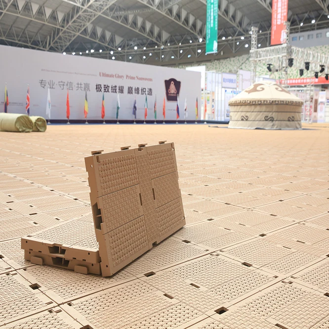 Turf protection flooring interlocking event floor white event deck portable tent flooring