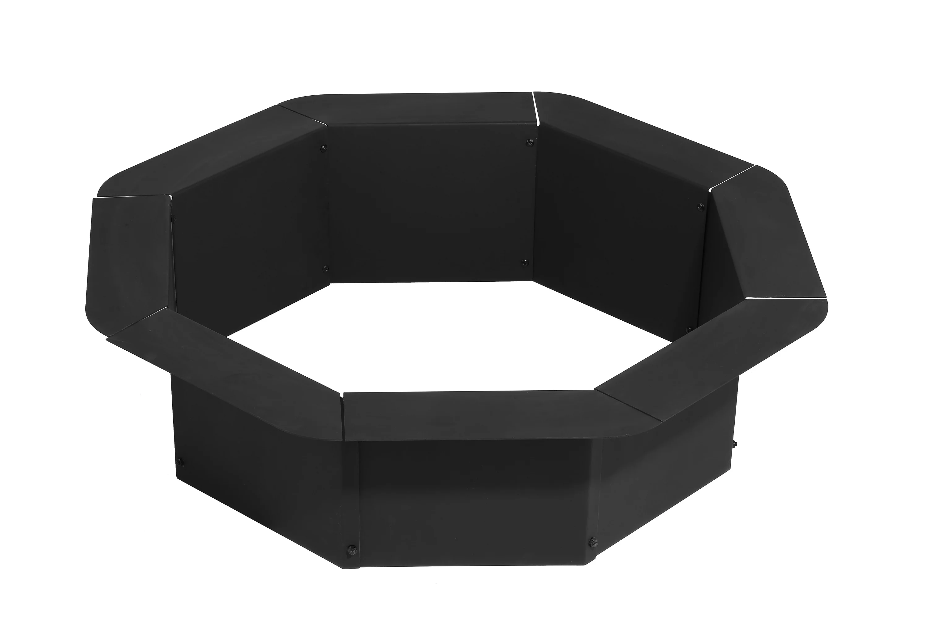 Large Round Outdoor Heavy Duty Metal Wood Burning Firepit Fire Ring