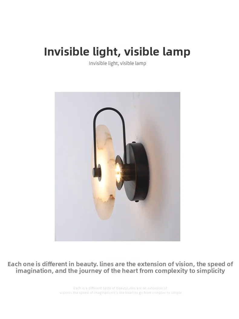 product source factory cross border best selling modern natural marble led wall lamp warm white high cri 80 for living room dimmable-7