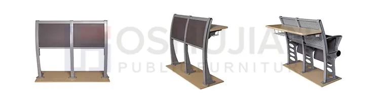 Lecture furniture university desk step chair College Table and Chair