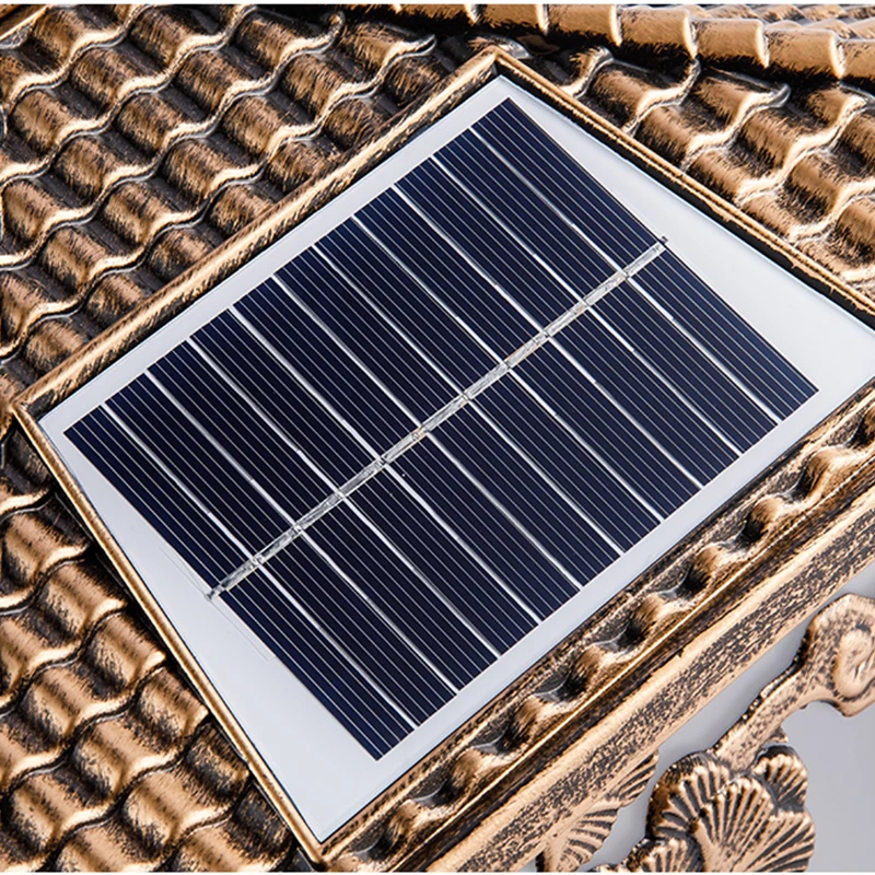 New style wholesale fancy main solar post low voltage e27 lamp source solar powered gate pillar light